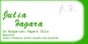 julia hagara business card